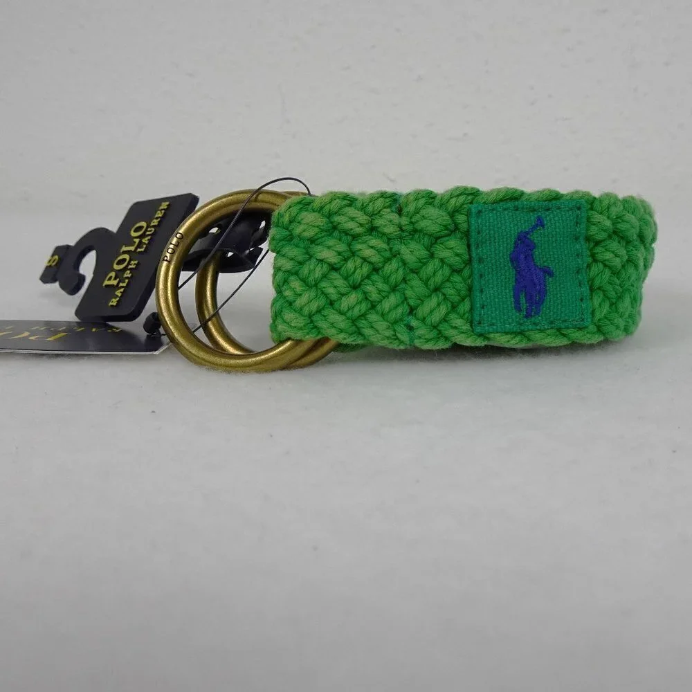 Polo Ralph Lauren Belt Men's Size S Green Webbed Adjustable O Ring Preppy